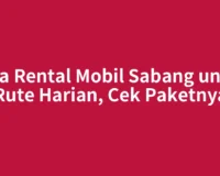 Jasa Rental Mobil Sabang untuk Rute Harian, Cek Paketnya